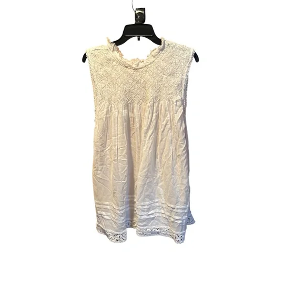 Free People Shea Solid Mini Dress in White Small - Picture 1 of 7